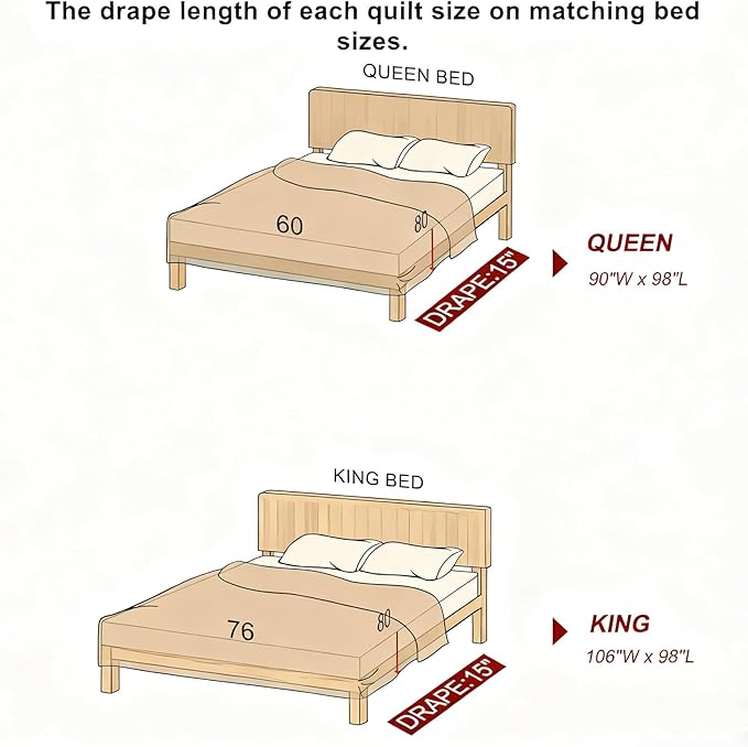 100% Cotton Quilt Set - Queen - 3 Piece