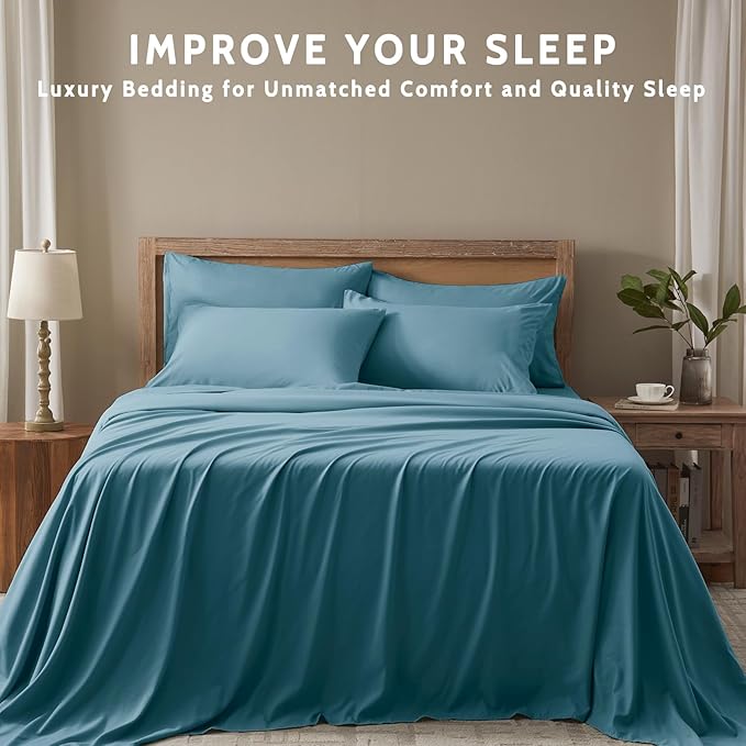 Microfiber Cooling Bed Sheet Set - Full - 6 Piece