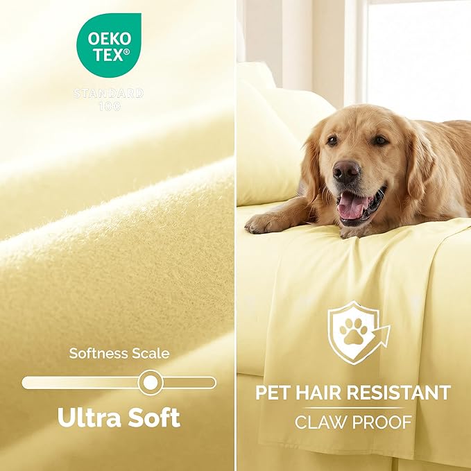 Microfiber Bed Sheet Set - California King - 6 Piece