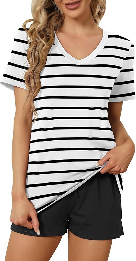 Women's Pajama Set - Short Sleeve - 2 Piece