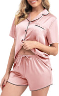 Women's Shorts Pajama Set - Short Sleeve - 2 Piece