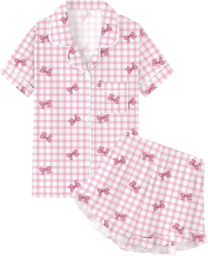 100% Cotton Shorts Pajama Set - Short Sleeve - 2 Piece