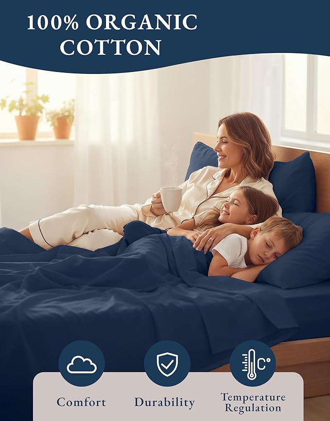 Linen Cooling Bed Sheet Set - Queen - 4 Piece