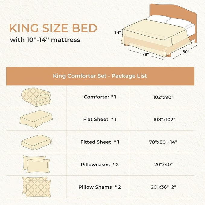 Comforter Set - King - 7 Piece