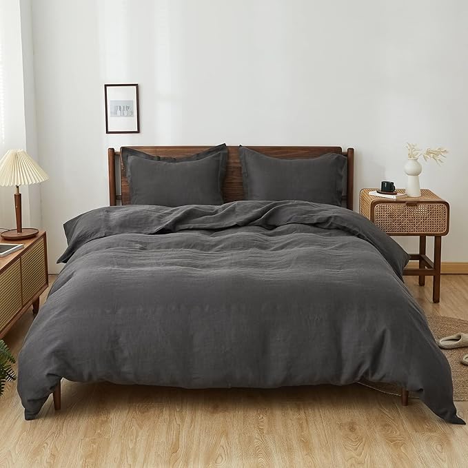 Linen Duvet Cover Set - Twin