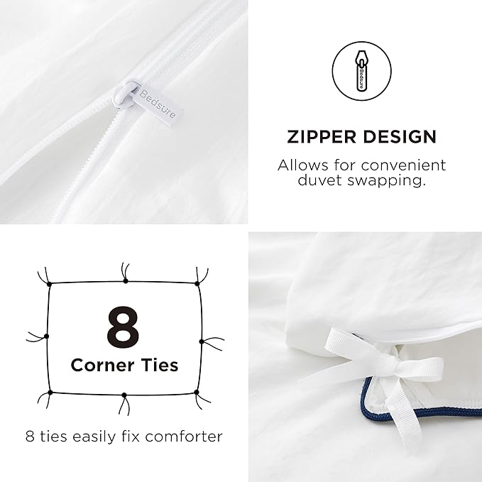 Duvet Cover Set - Full - 80 x 90 in - 4 Piece