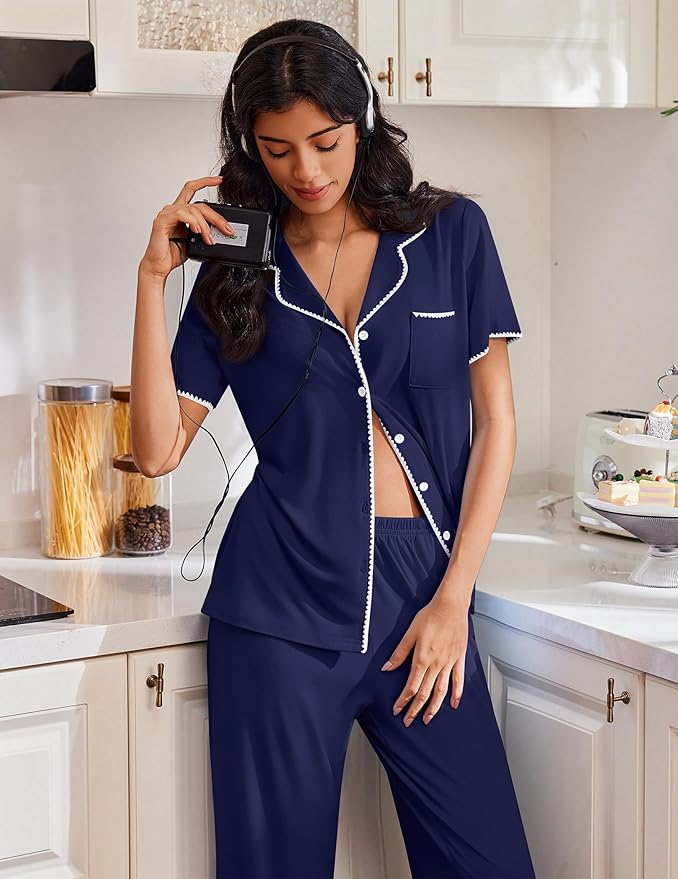 Women's Pajama Set - Short Sleeve - 2 Piece