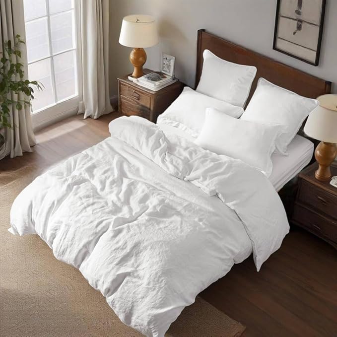 Linen Duvet Cover Set - Full - 3 Piece