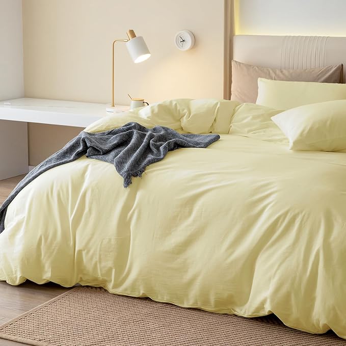 Linen Duvet Cover Set - King - 104 x 98 in - 3 Piece