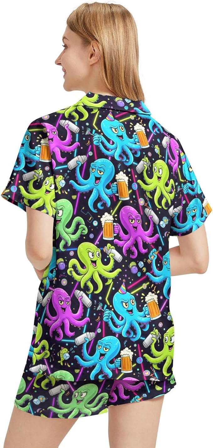 Women's Pajama Set - Short Sleeve - 2 Piece