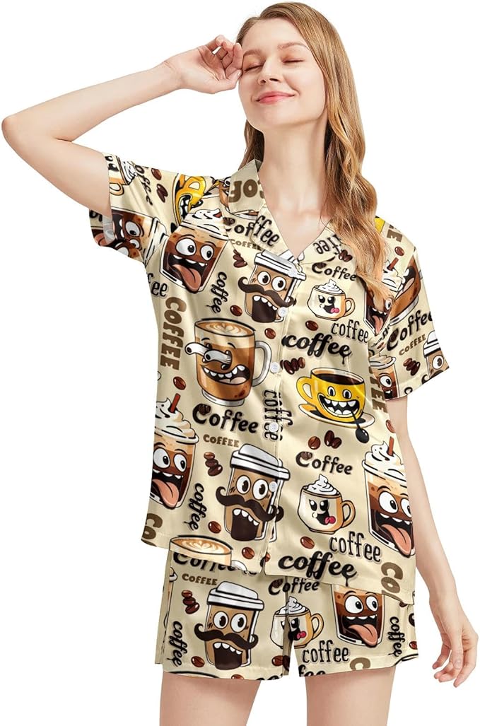 Women's Pajama Set - Short Sleeve - 2 Piece