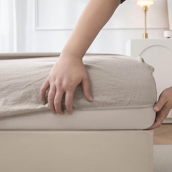Linen Bed Sheet Set - Queen - 3 Piece