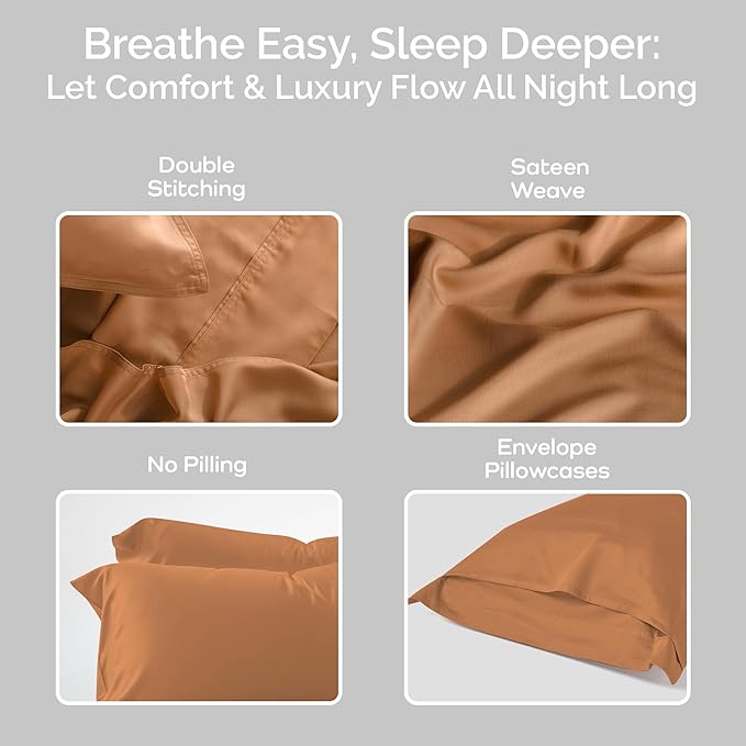 Bamboo Cooling Pillowcase Set - Queen - 2 Piece