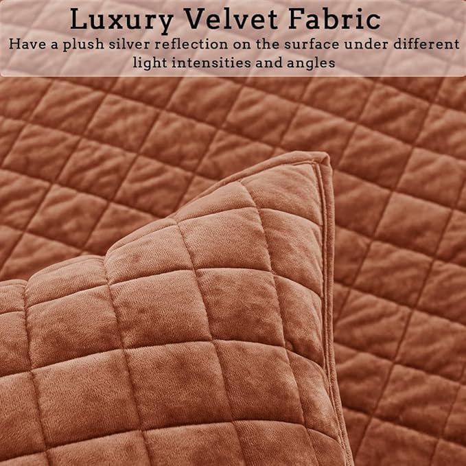 Velvet Quilt Set - King - 3 Piece