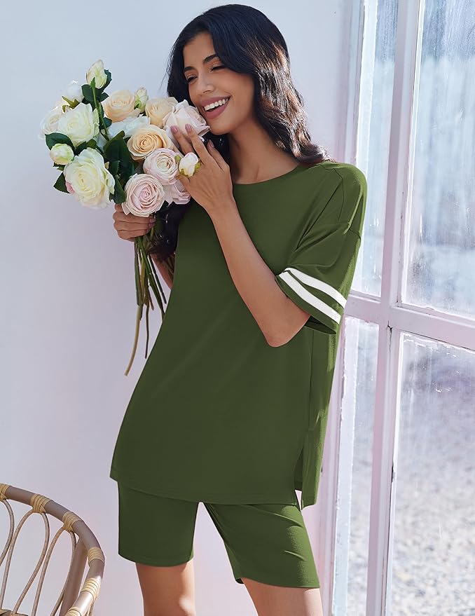 Shorts Pajama Set - Short Sleeve - 2 Piece