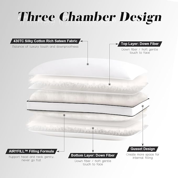 Bed Pillow - Standard - 20 x 26 in - 2 Pack
