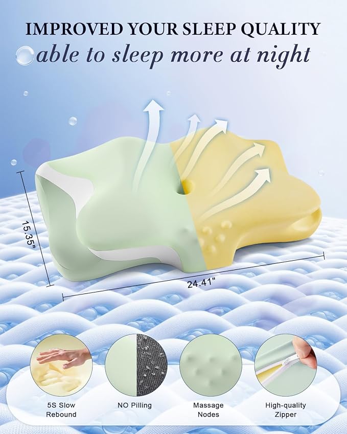 Memory Foam Cooling Bed Pillow - Queen