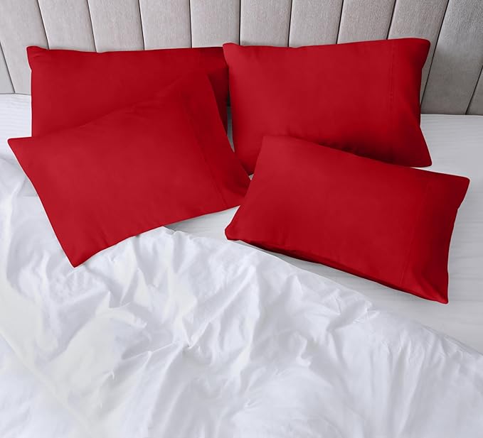 Microfiber Pillowcase Set - Queen - 20 x 30 in - 4 Pack
