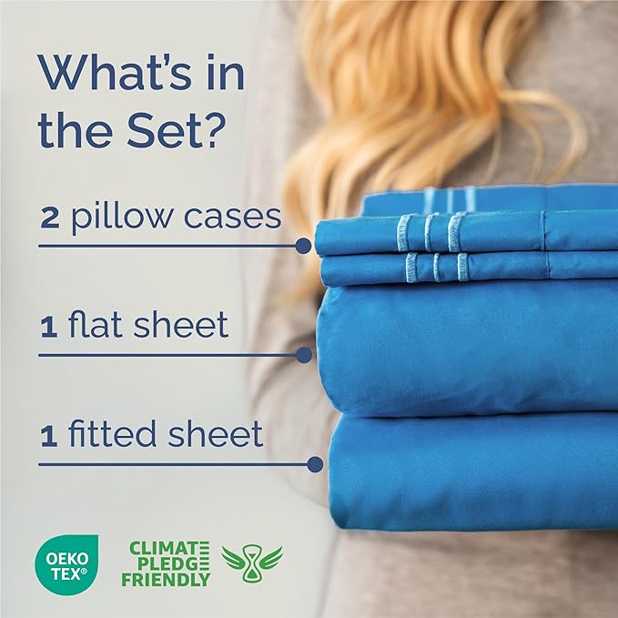 Cooling Bed Sheet Set - King - 4 Piece