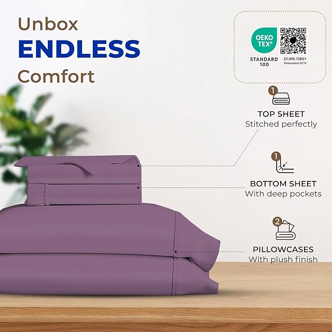 Cooling Bed Sheet Set - California King - 4 Piece
