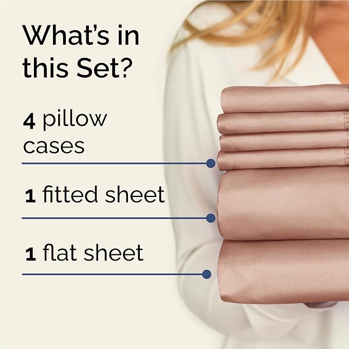 Cooling Bed Sheet Set - Full - 16 in Deep Pocket - 6 Piece