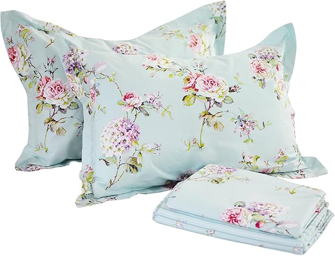 100% Cotton Bed Sheet Set - King - 4 Piece