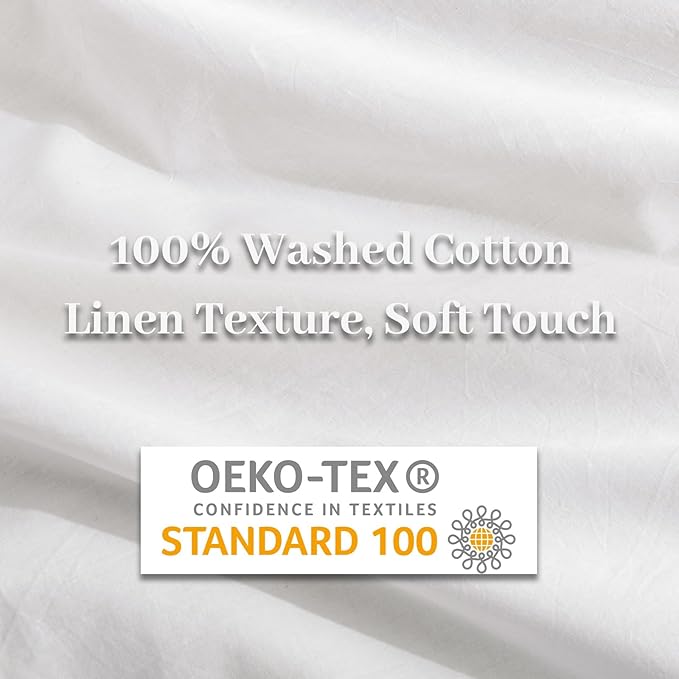Linen Duvet Cover Set - Queen - 3 Piece