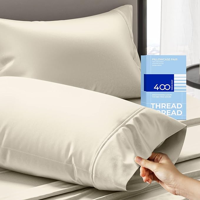 100% Cotton Pillowcase Set - King - 2 Piece