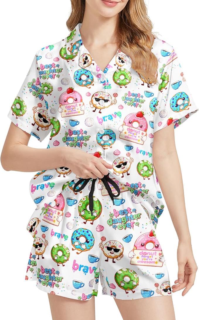 Women's Pajama Set - Short Sleeve - 2 Piece