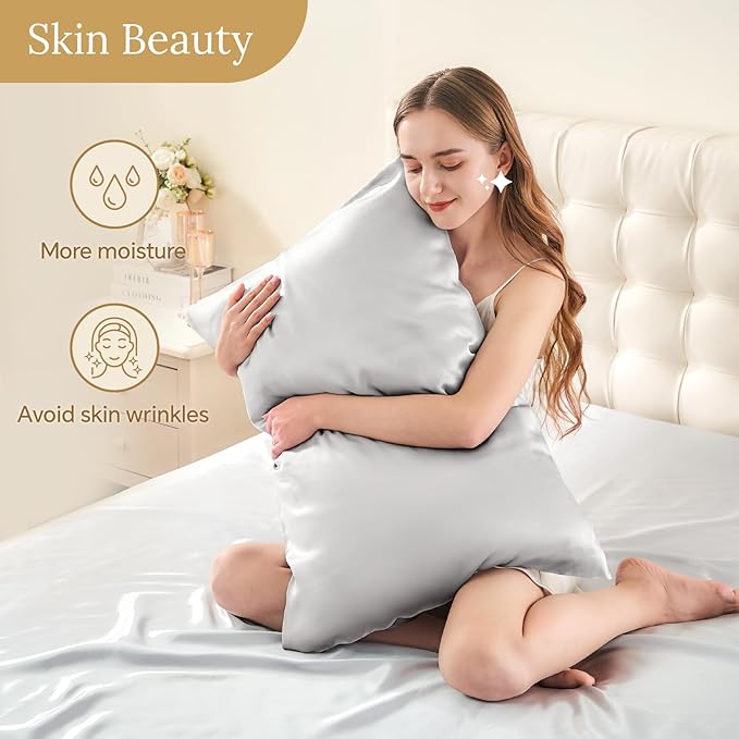 Mulberry Silk Cooling Pillowcase Set - Standard - 20 x 26 in - 2 Pack