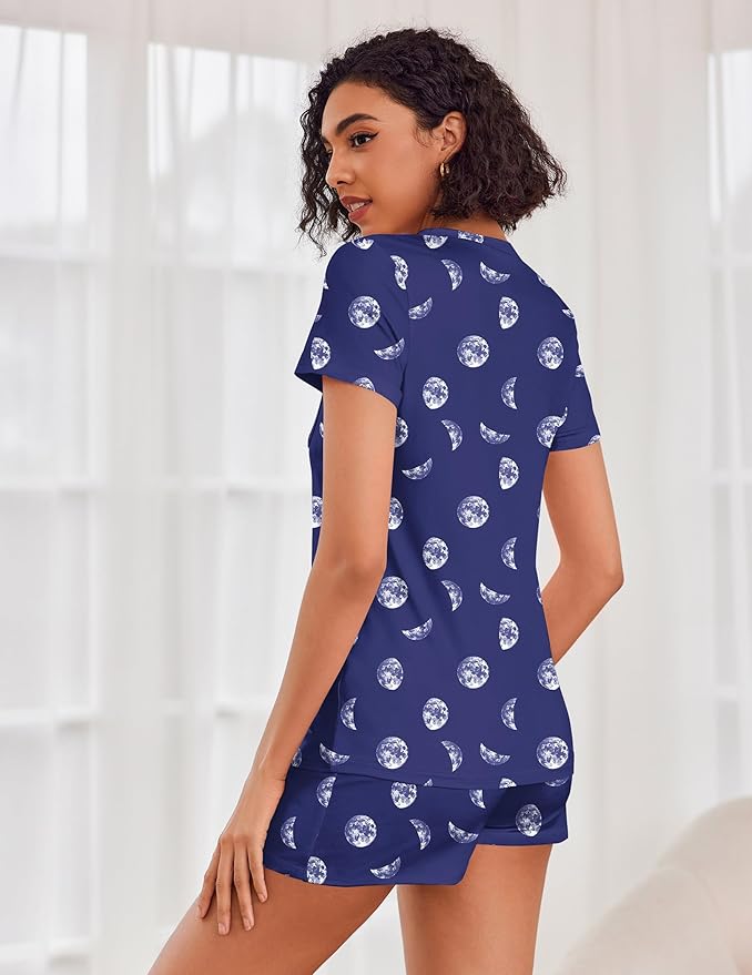 Women's Pajama Set - Short Sleeve - 2 Piece