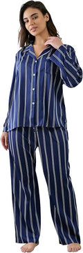 Satin Pajama Set - Long Sleeve - 2 Piece