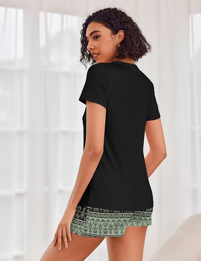 Women's Pajama Set - Short Sleeve - 2 Piece