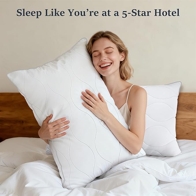Microfiber Cooling Bed Pillow - Queen - 2 Piece