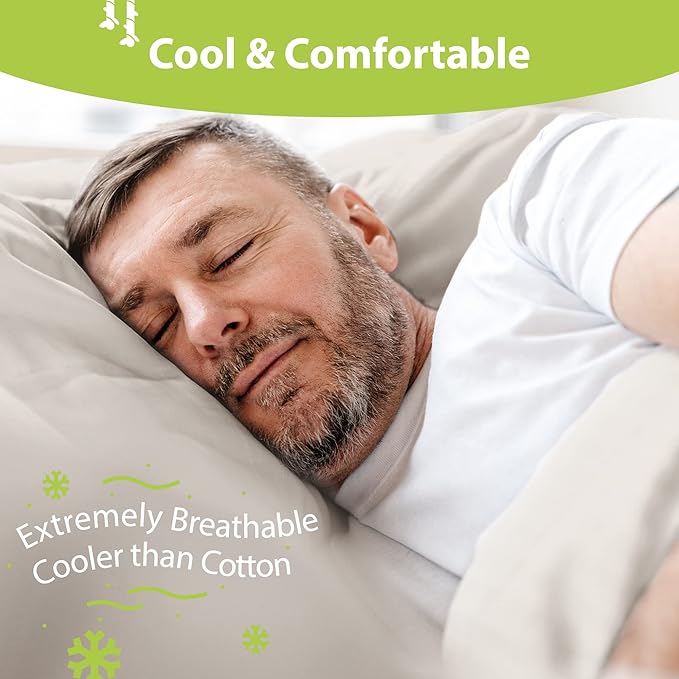 Bamboo Cooling Bed Sheet Set - King - 4 Piece