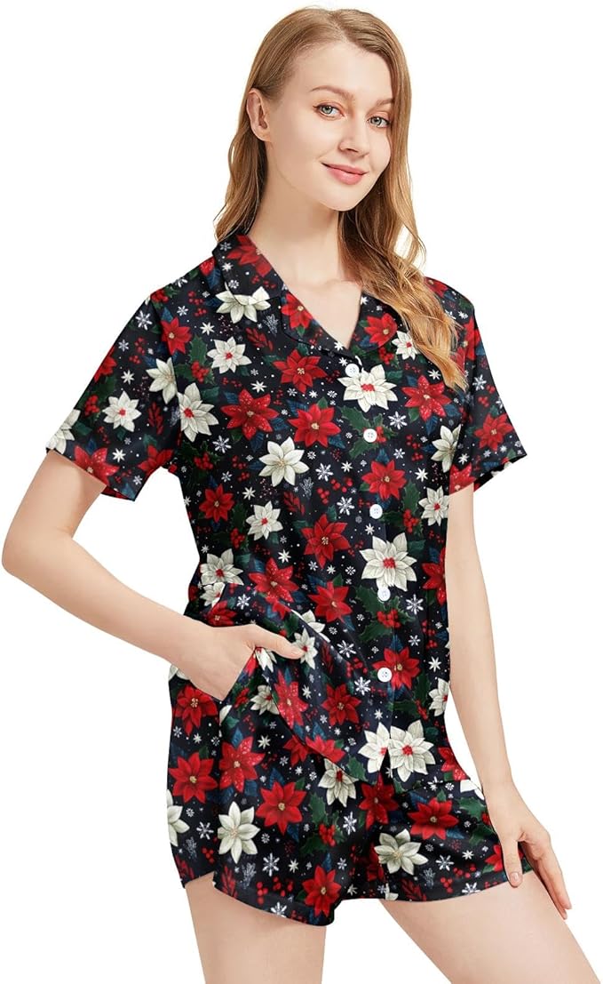 Women's Pajama Set - Short Sleeve - 2 Piece
