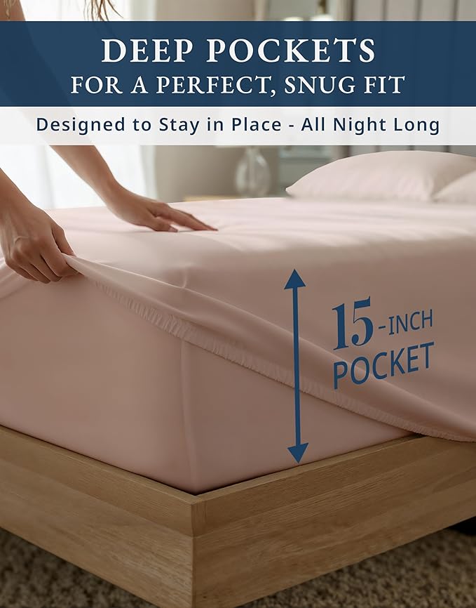 Linen Bed Sheet Set - Full
