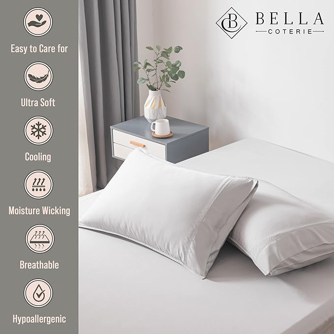 Bamboo Cooling Pillowcase Set - Queen - 2 Piece