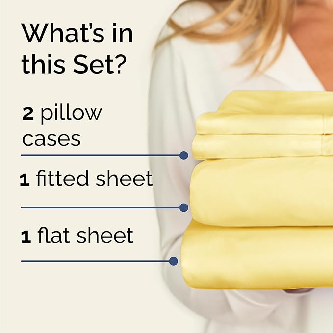 Cooling Bed Sheet Set - Twin - 16 in Deep Pocket - 4 Piece