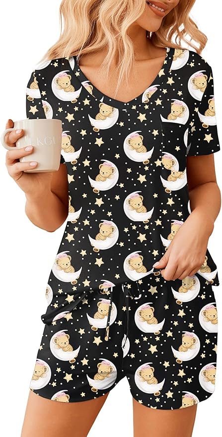 Women's Pajama Set - Short Sleeve - 2 Piece