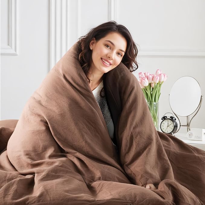 Linen Duvet Cover Set - King - 3 Piece