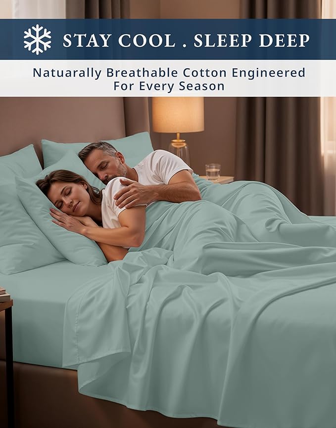 Linen Cooling Bed Sheet Set - King - 15 in Deep Pocket