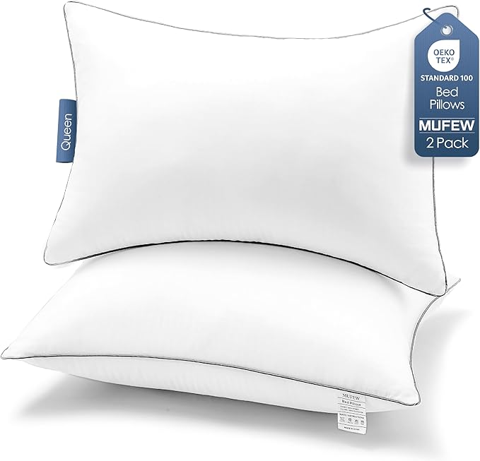 Down Alternative Cooling Bed Pillow - Queen - 2 Pack