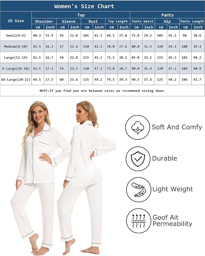 Women's Pants Pajama Set - Long Sleeve - 2 Piece