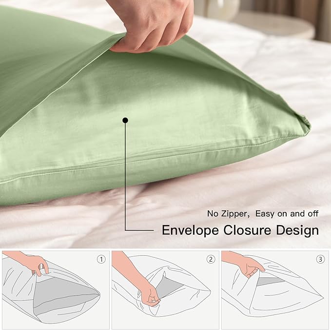 100% Cotton Pillowcase Set - Standard - 20 x 26 in - 2 Piece