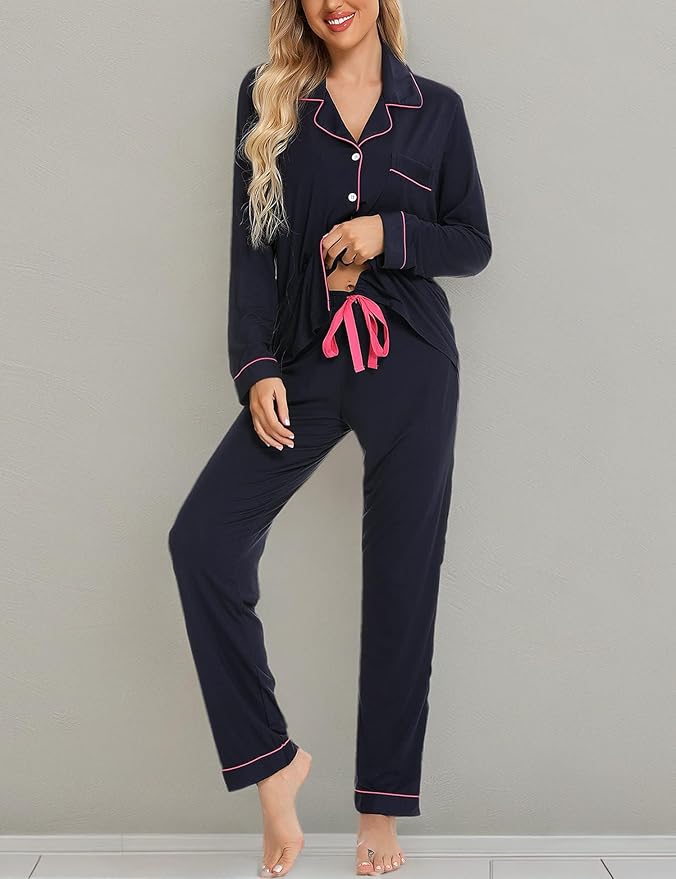 Women's Pants Pajama Set - Long Sleeve - 2 Piece