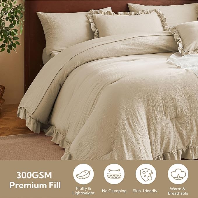 Linen Comforter Set - King - 7 Piece