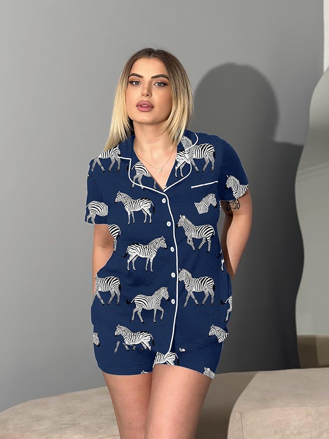 Women's Pajama Set - Short Sleeve - 2 Piece