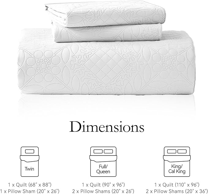 Microfiber Quilt Set - Twin - 2 Piece