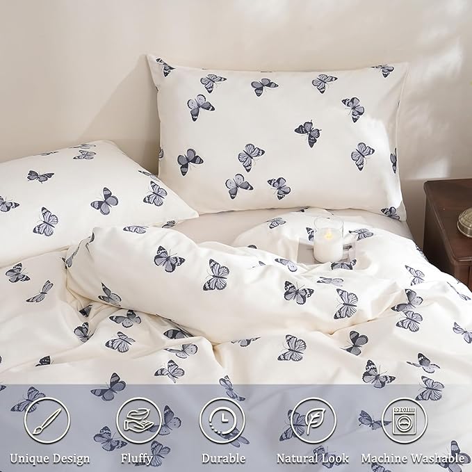 100% Cotton Duvet Cover Set - King - 3 Piece